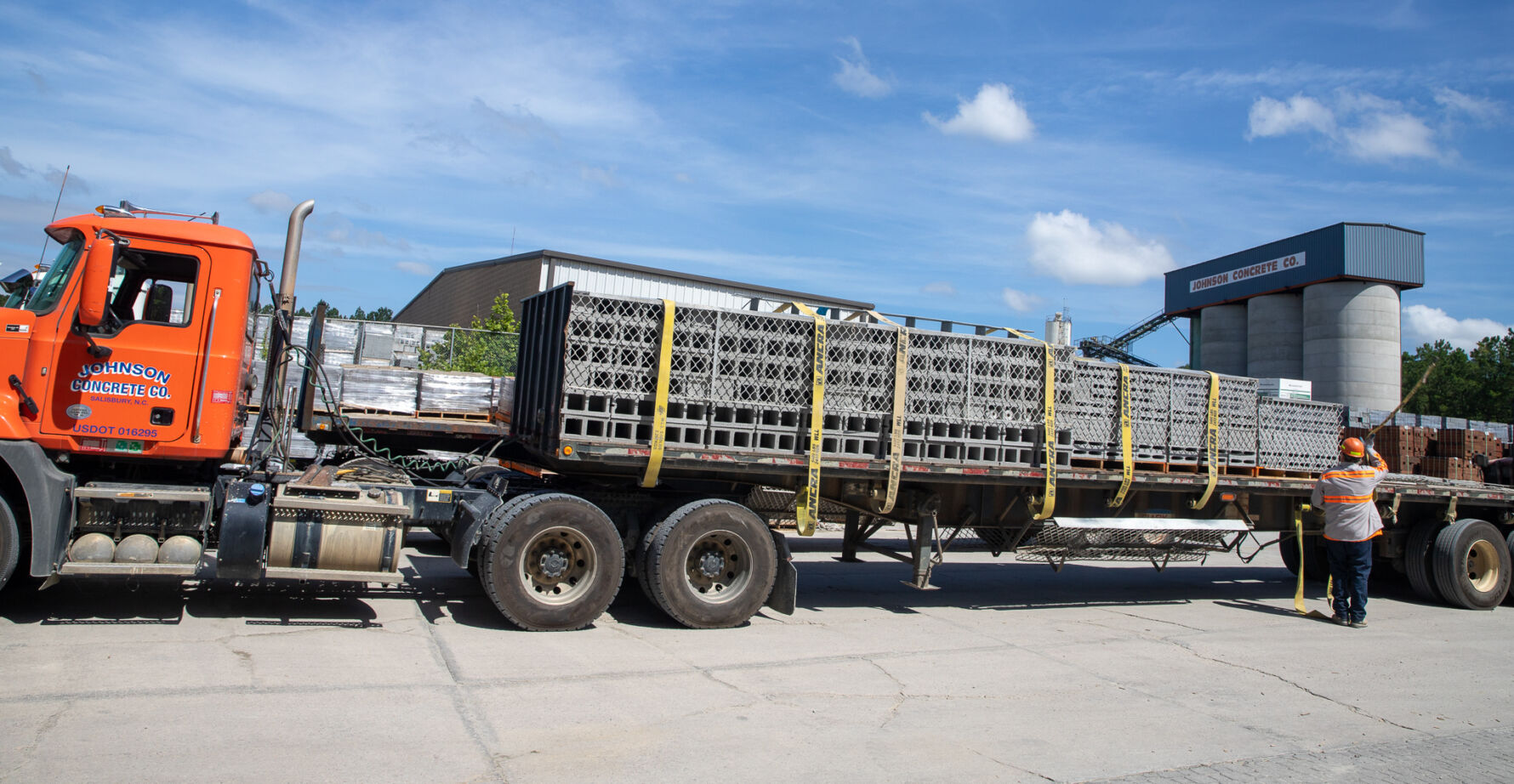 Johnson Concrete Products Truck transporting Lightweight CMU from the Willow Spring, NC Plant Johnson Concrete Products Truck transporting Lightweight CMU from the Willow Spring, NC Plant